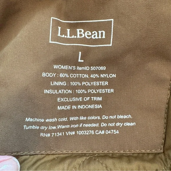 LL Bean Winter Utility Jacket with Primaloft size Large - Picture 6 of 10